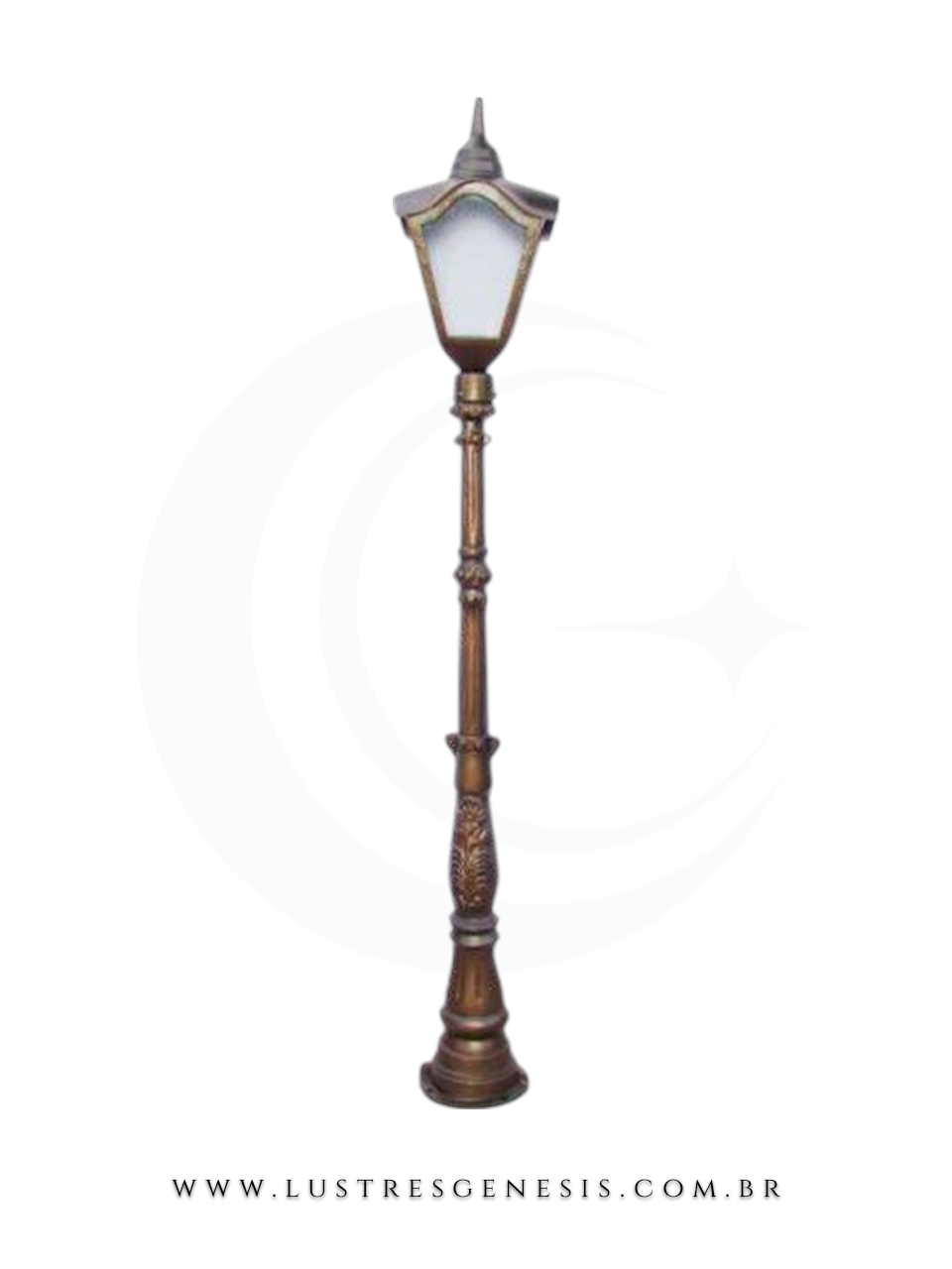 Poste de Iluminação externa Clássico Retro 1,70m estrutura robusta em alumínio fundido para jardim e fachada